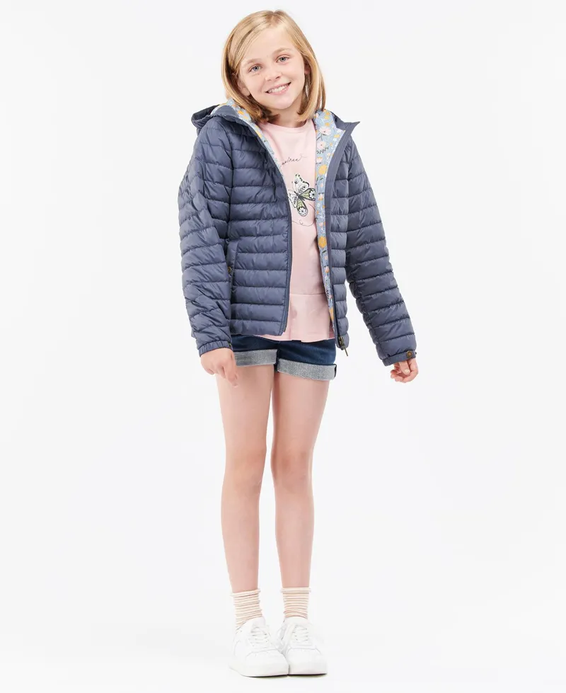 Barbour Girls Cranmoor Quilt Jacket in Blue-1